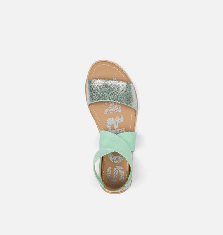 Sandalias Sorel Mujer - Ella™ Flat Verde Menta - 50413-EHOV